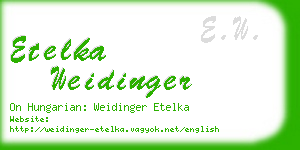 etelka weidinger business card